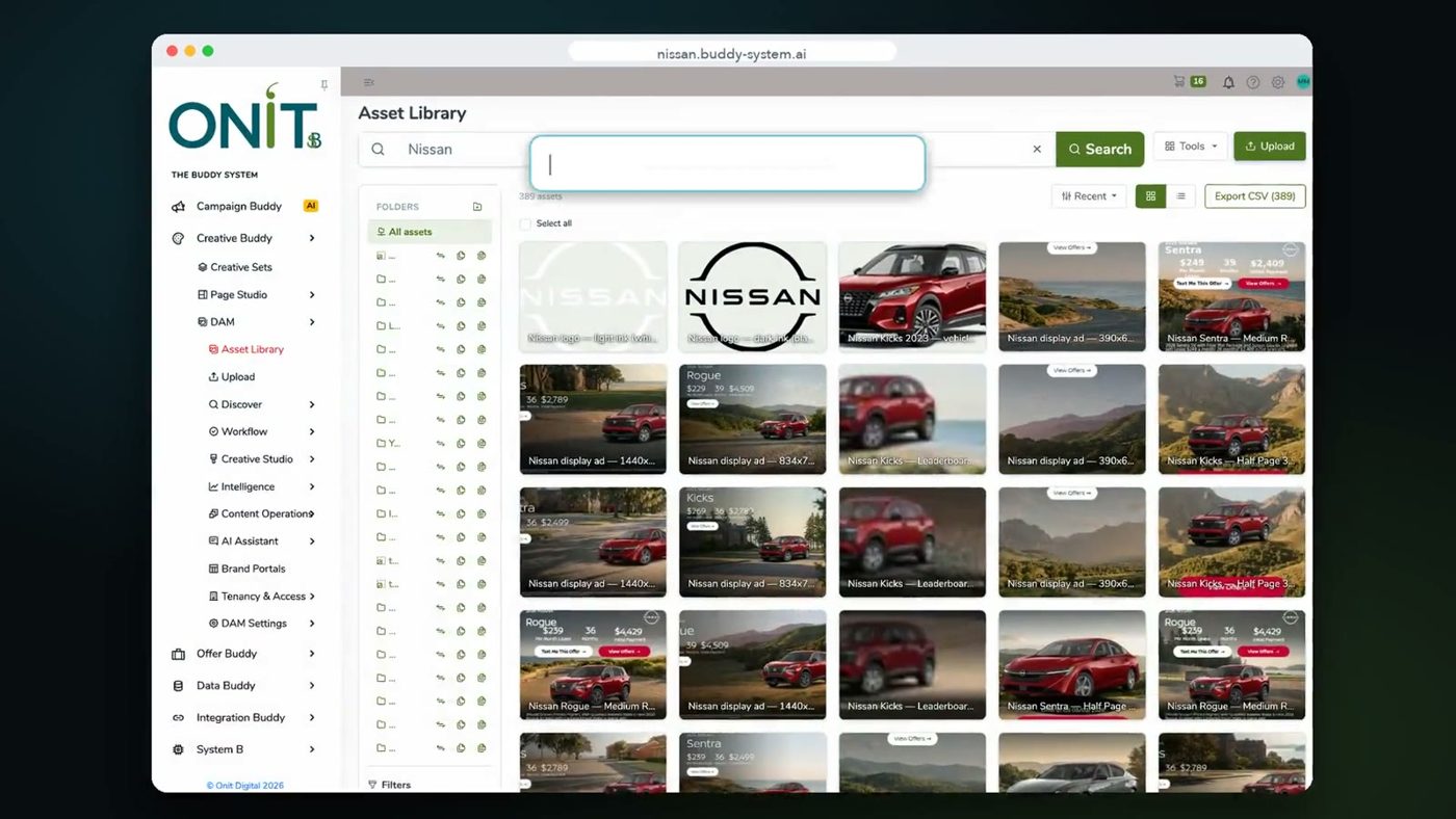 Asset search results