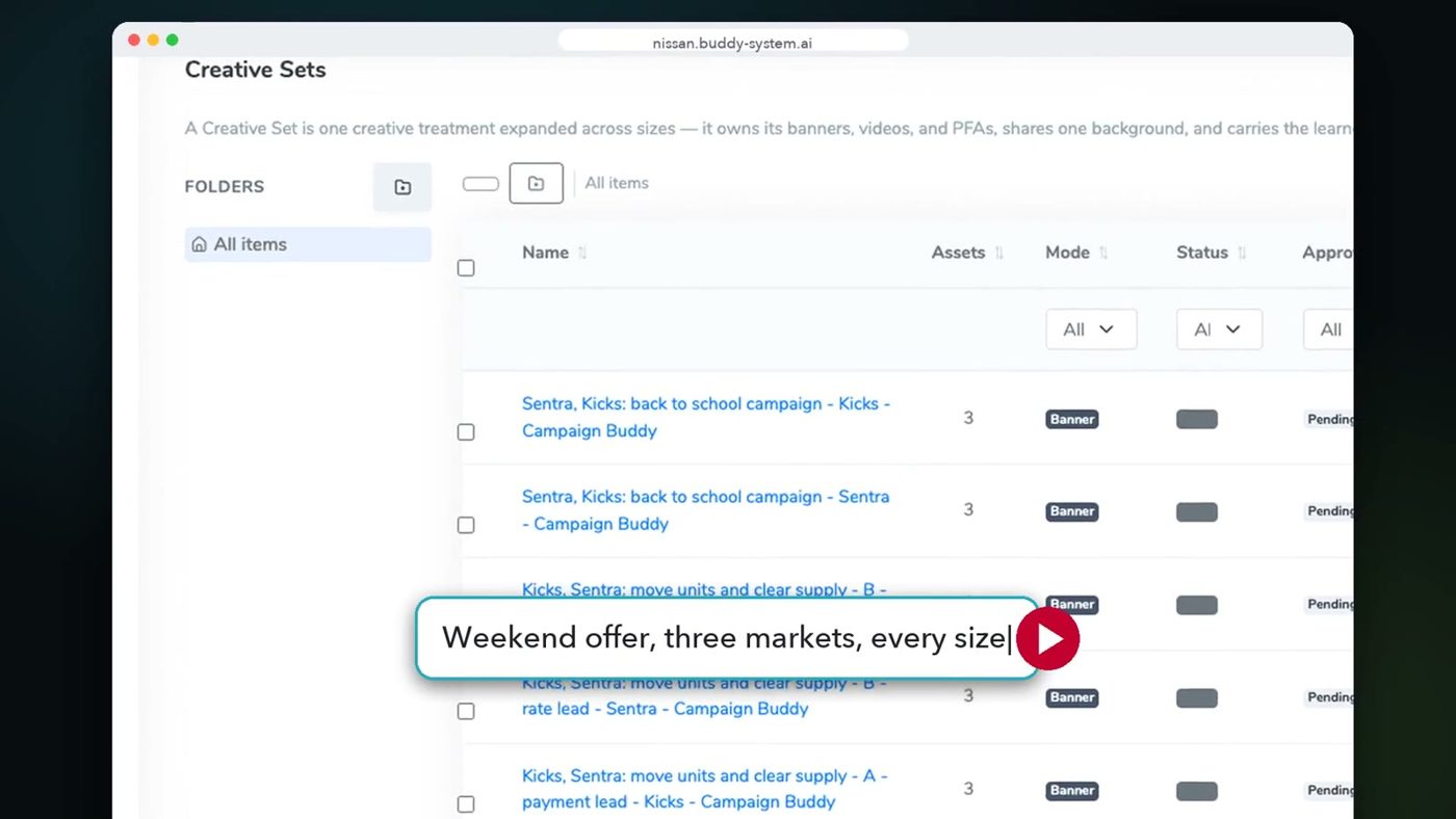 Prompt asking for a weekend offer in three markets