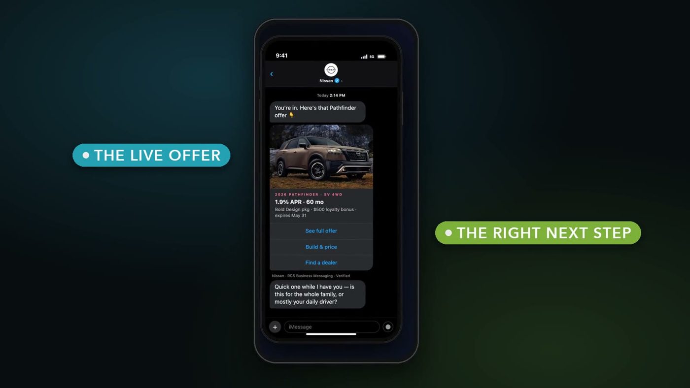 Phone thread with the live offer